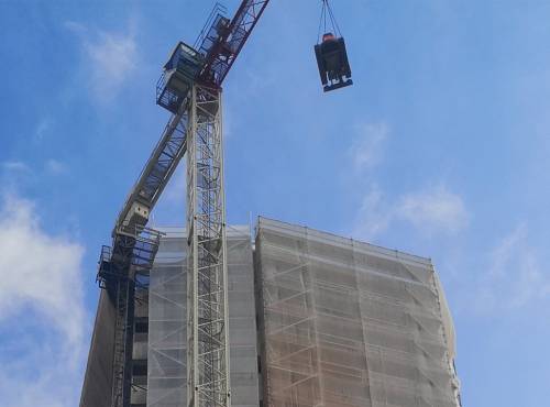 Construction of the Lx Living building in Lisbon